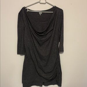 Elegant Gray Draped Top